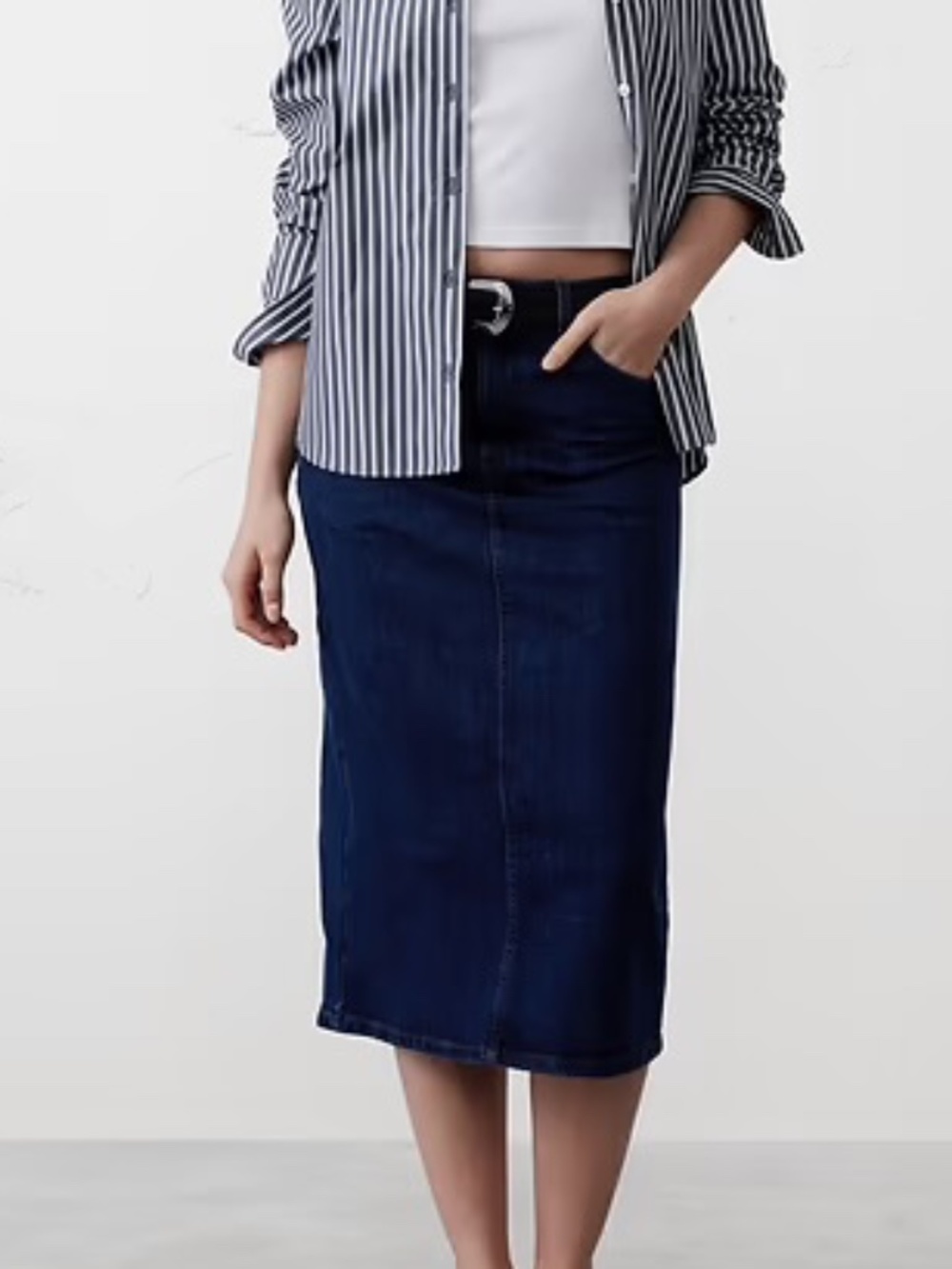 Banana Republic DENIM MIDI PENCIL SKIRT